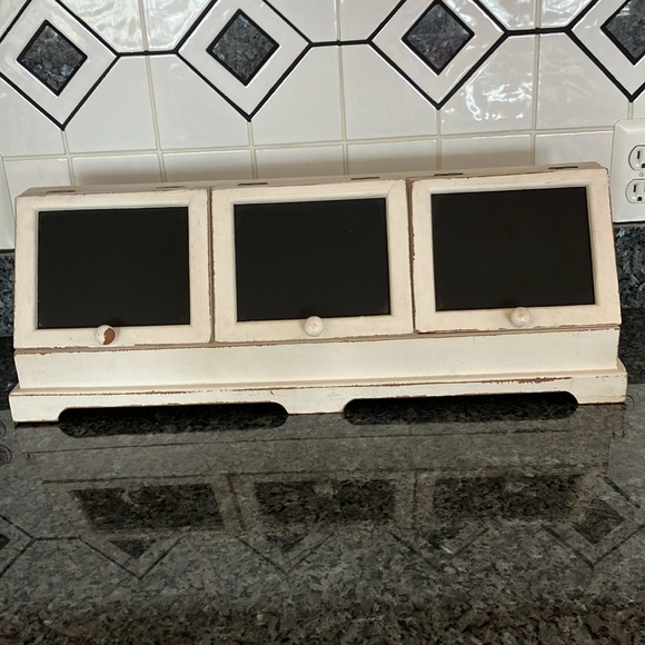 Shabby Chic Tabletop Organization/Storage Unit, Black Front Are Chalkboard - Picture 14 of 14